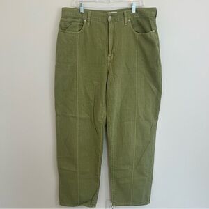 Madewell Green High-Waisted Baggy Jeans Size 33